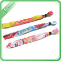 Colorful Festival Polyester Event Fabric Woven Wristband
